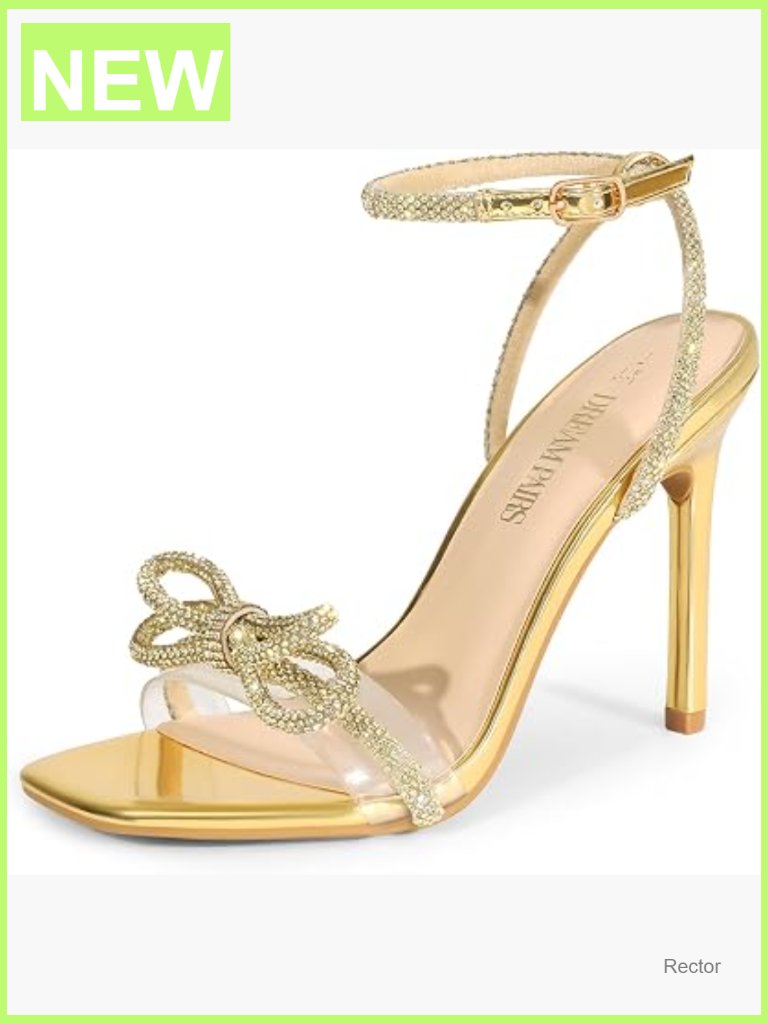Women's Square Toe Slingback Stiletto Heels Glitter Rhinestone Wedding Party